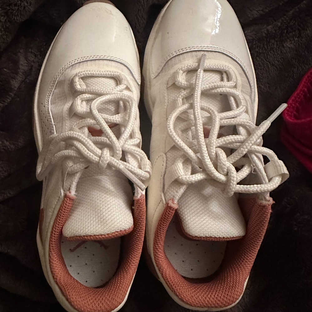 White and Pink Sneakers
